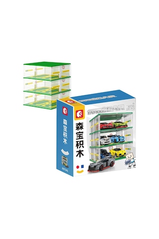 Sembo Block Famous Cars Araç Park Yeri 6 Araç Için 130 Parça Yapı Blokları İle Uyumlu 607341