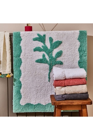 Evidea Soft Granny Summer Tufting Banyo Paspası - Beyaz - 60x90 Cm Beyaz