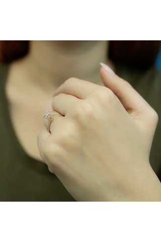 Lova 0,30 Karat Efektli Pırlanta Tektaş Yüzük - 1020293