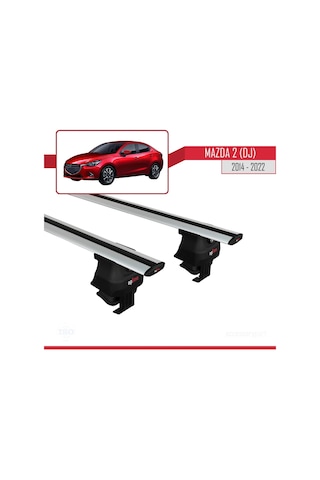 Mazda 2 Dj 2014-2022 Arası İle Uyumlu Ace-4 Ara Atkı Tavan Barı Gri