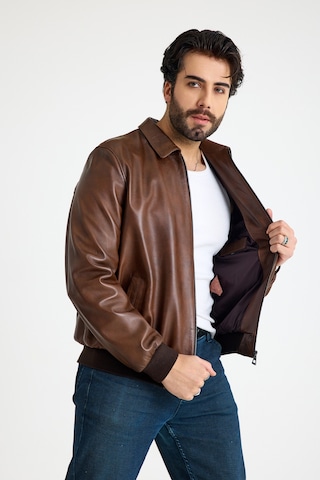 Franko Armondi Klasik Erkek Deri Ceket E60-k-873 Fındık