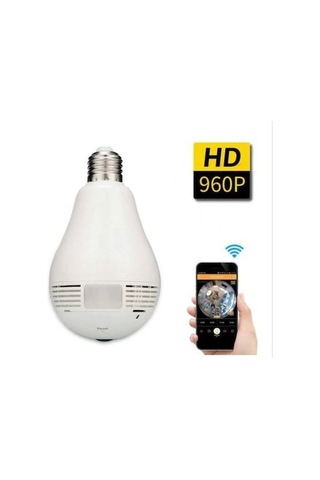 Teknomila Ip Kamera 360 Derece Balıkgözü Panoramik Wifi P2p Ağ Ip Kamera