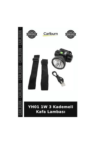 Yh01 1w 3 Kademeli Kafa Lambası Fener Kamp Aleti Kullanışlı Lamba Diğer