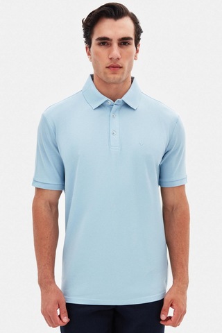 D's Damat Ds Damat Regular Fit Açık Mavi Pike Dokulu T-shirt 4hc146551001m 603922
