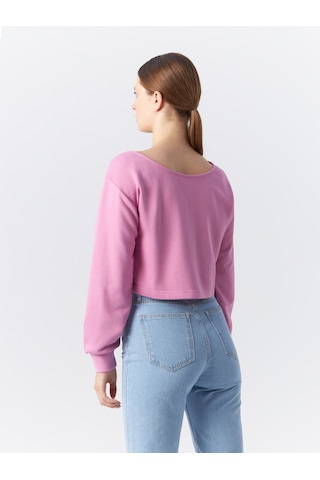 Adidas Adıdas Luxe Slouchy Crew Kadın Sweatshırt Hf6775 Pembe