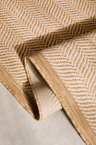 Ocean Home Textile Leke Tutmaz İç Dış Mekan Bej Renk Balıksırtı Paspas 60 X 90 Cm