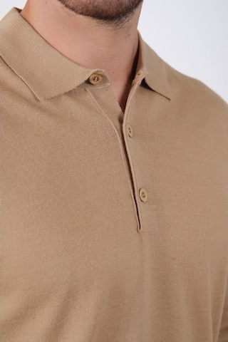 Ferraro Camel Polo Yaka Superfine Erkek Triko Kazak Camel