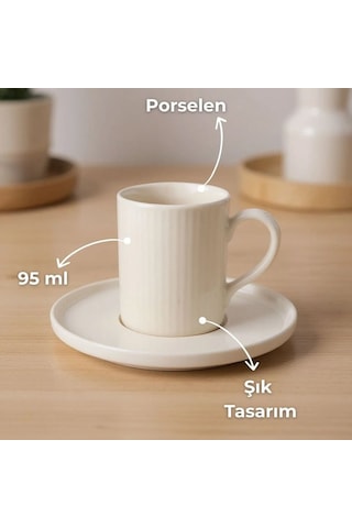 Bk Gift Icon 6 Kişilik Porselen Kahve Fincan Takımı 12 Parça Beyaz Modern Fincan Seti 99 Ml Kobitmeyencom36723 Bk Gift Diğer