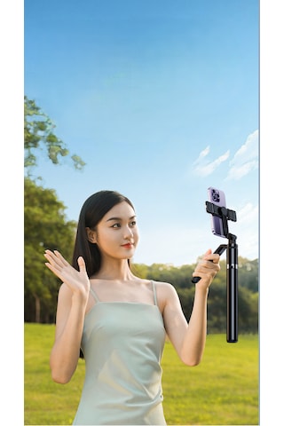 160cm Çift Işıklı Telefon Tripod Bluetooth Kumandalı Video Çekim Selfie Tripod Standı Telefon Tutucu 160 Cm