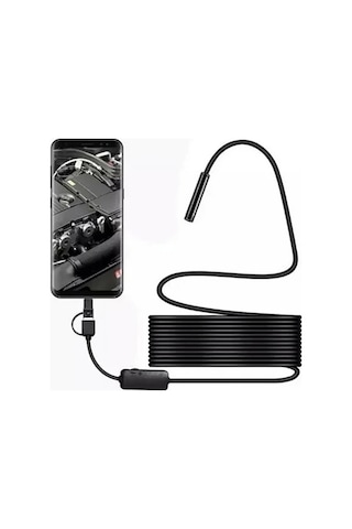 Vtn-02 Endoskop Yılan Video Kamera Led'li 2 Metre 7 Mm Sert Kablo Su Geçirmez