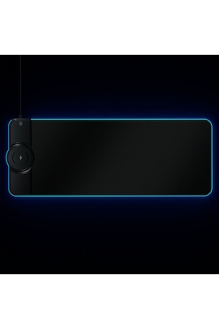 K9186 Kablosuz Şarj Cihazlı Rgb Aydınlatma Mouse Pad Siyah