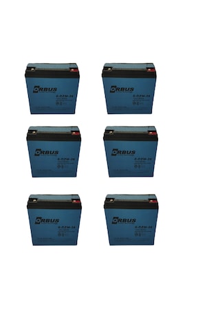 Orbus 12V 24 Ah Elektrikli Bisiklet Aküsü 6'lı Set