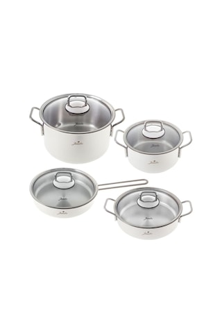 Jumbo Lyon 7 Prç Çelik Tencere Seti Renkli