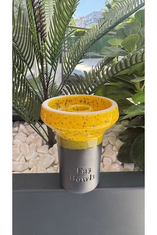 Taş Bowls Nargile Lülesi Phunnel Büyük Boy / Sarı