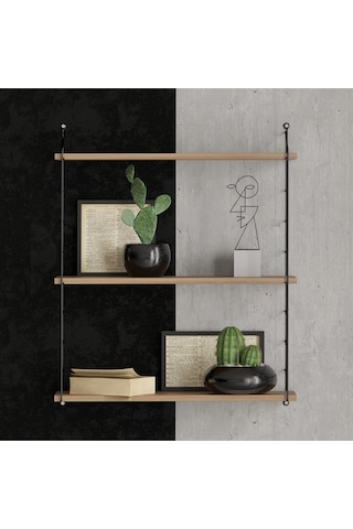 Decormet Armoni Raf Seti 3 Raflı 200 720 Ceviz Ceviz