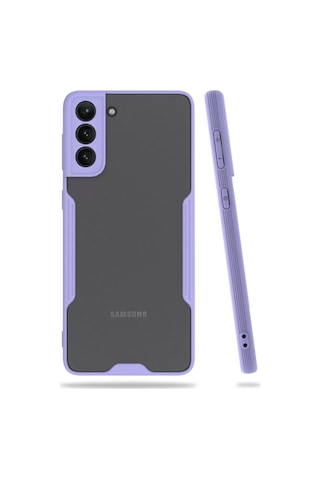 Samsung Uyumlu Galaxy S21 Plus Kılıf Platin Silikon - Lila Diğer
