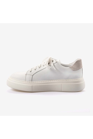 Mocassini Hakiki Deri Erkek Bağcıklı Kalın Taban Spor & Sneaker 35110 Beyaz Sipiro Beyaz