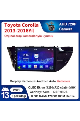 Toyota Corolla 2013-2016 Yıl Multimedya 8-128 Gb Navigasyon