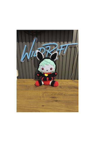 El Yapımı Vex - Lee Sın - Rakan - Fızz - Zıggs / League Of Legends Amigurumi Seti Çok Renkli