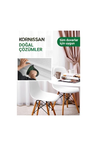 4 Metre 1. Sınıf Polyester Kalın Perdeler Için Tutucu Ray Korniş Genel
