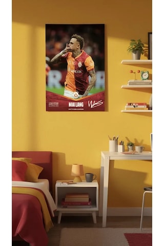 Galatasaray X Juventus - Noa Lang İmzalı Statik Poster