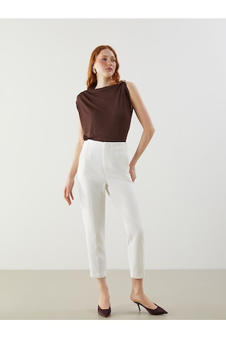 Lcwaıkıkı Classic Beyaz Standart Fit Kadın Pantolon