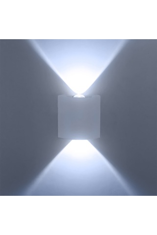 Geeksen Modern Led Duvar Aydınlatma - Yatak Odası, Koridor Ve Balkonlar İçin Şık Ve Güvenli Aydınlatma Çözümü Beyaz