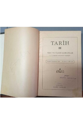 Tarih Iıı - Yeni Ve Yakın Zamanlar - 6 Renkli 3 Karakalem Tablo 19 Harita 195 Resim