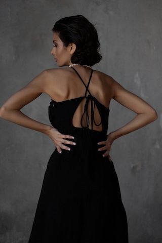 Mai Collection Mai Studios Co. Mykonos Siyah Müslin Elbise Siyah