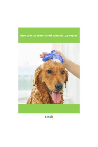 Yumuşak Silikon Evcil Hayvan Tüy Toplama Fırçası 25.5 Cm