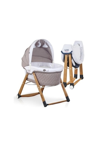 Kiwi Safe & Comfort Sleeper All in One Sallanır Katlanır Ahşap Beşik