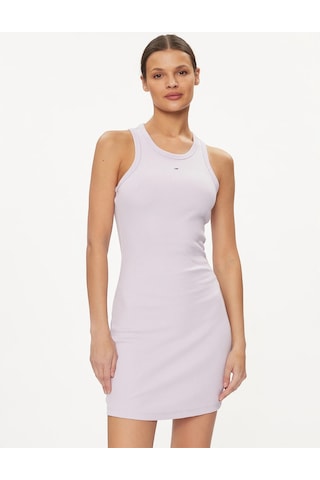 Tjw Essential Rib Tank Bodycon Elbise Lila