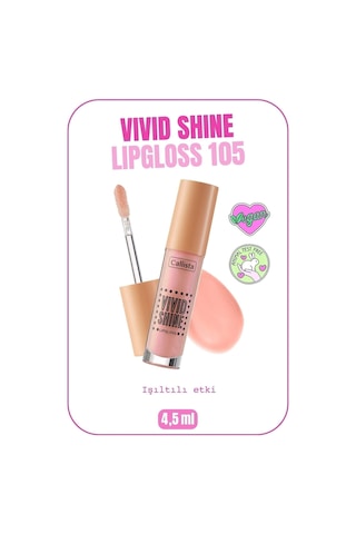 Callista Vivid Shine Lipgloss Nemlendirici Işıltılı Dudak Parlatıcısı - 105 Sugar Baby - Pembe
