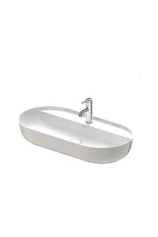 Duravit - Luv Duraceram Çanak Lavabo, 80 Cm, Beyaz-satin Mat Gri - 0380802300- Beyaz Satine Mat Gri