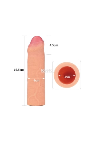 Hızlı Express Lovetoy Nature 2.5 Cm Dolgulu Sünnetsiz Süper Realistik Penis Kılıfı