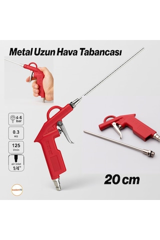 1/4 Hava Üfleme Tabancası Uzun Ağızlı Uçlu Kompresör Uyumlu Hava Temizlik Toz Giderme Tabancası Ucu