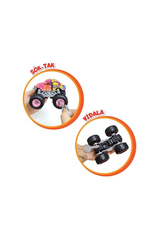 Monster Truck Sök Tak Grafitti Sürtmeli Master Araba Mor Mor