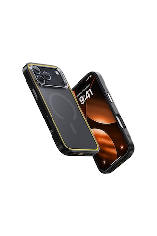 Aohi The Future Apple iPhone 17 Pro Max Kılıfı, Magsafe Uyumlu Telefon Kılıfı, Siyah