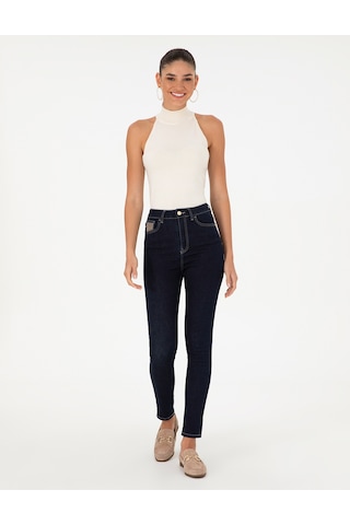Pierre Cardin Kadın Koyu İndigo Jean Pantolon 50291382-vr089 İndigo