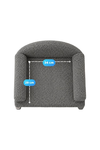 Reyo Pet Peluş Kedi Koltuğu Kedi Kanepesi Kedi Yatağı Evcil Hayvan Dinlenme Koltuğu Rahat Kedi Sofa Yatağı 45 x 33 x 25 CM Gri