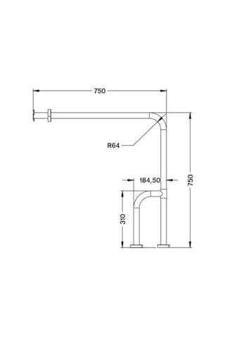 Boheme Engelli Tutunma Barı Tutamağı L Tutamak Paslanmaz Çelik Baston Tipi Destekli Diğer