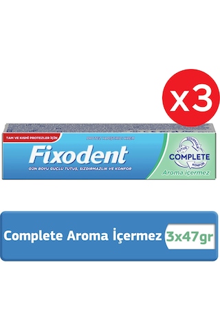 Fixodent Complete Aroma İçermez Diş Protez Yapıştırıcı Krem 3 x 47 G