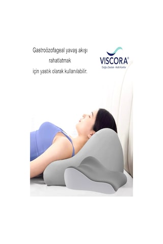 Viscora Ortopedik Ayak Ve Kalça Destek Yastığı Rahatlama, Dolaşım Ve Uyku Konforu İçin I Gri