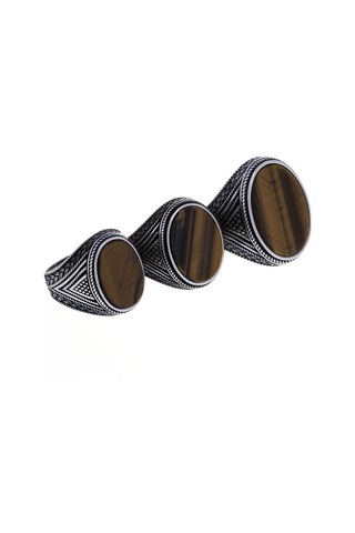 925 Ayar Gümüş Kaplangözü Taşlı Örgü Model Yüzük Küçük Boy