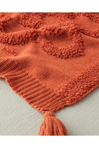 Luxwrap Triko Koltuk Şalı Kiremit Kiremit