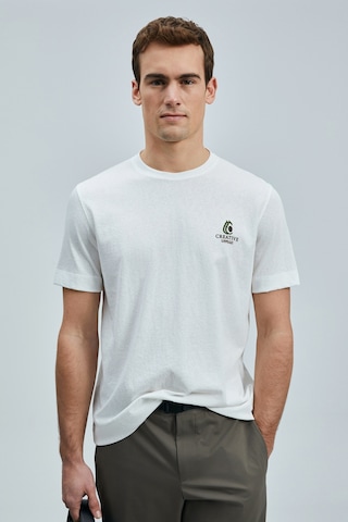 Lufian 111020263 Olıvıa Modern Grafik T- Shirt Erkek Tişort Beyaz