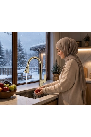 Matte Gold Spiralli Arıtma Çıkışlı Evye Bataryası Acar 34.01.321s Çok Renkli