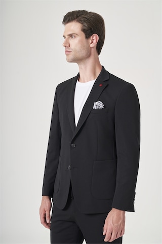 İmza Siyah Mono Yaka 6 Drop Slim Fit Beli Lastikli Takım Elbise 1001260194
