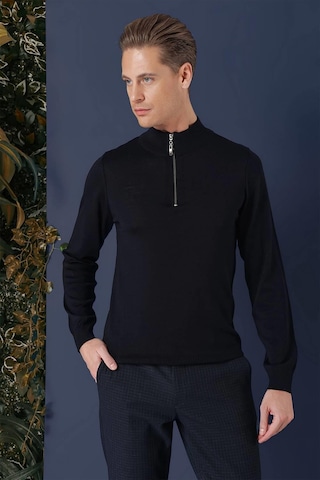 Efor Tr 861 Slim Fit Lacivert Klasik Triko Lacivert