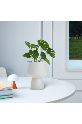 Suntek Magideal Modern Ekici Çiçek Vazo Beyaz